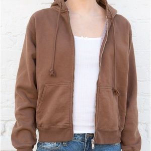 Brandy Melville Christy Oversized Brown Hoodie